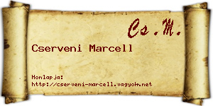 Cserveni Marcell névjegykártya