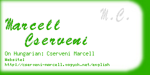 marcell cserveni business card